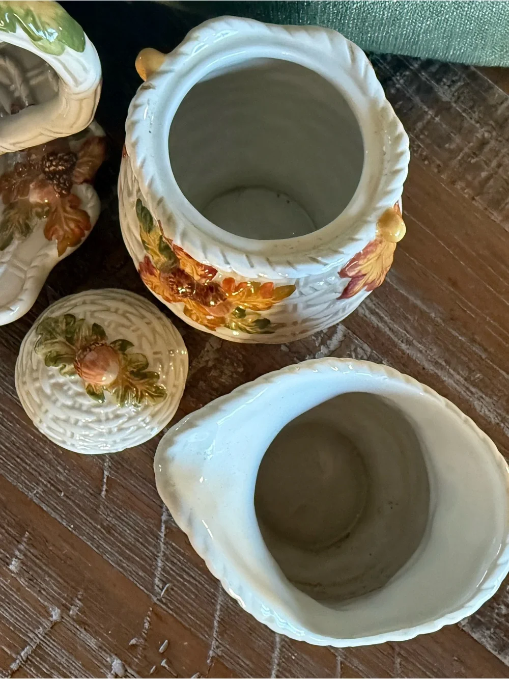 Vintage Bella Casa By Ganz Harvest Table Set Gravy Boat Creamer Sugar Bowl - Picture 3 of 5